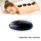 MINGJISHIYE Hot Stone Massage, 3 Piece Set Large Oval Hot Stone 3.58x2.78x1.19 inches, Basalt Home spa, Relaxation, Massage Trea
