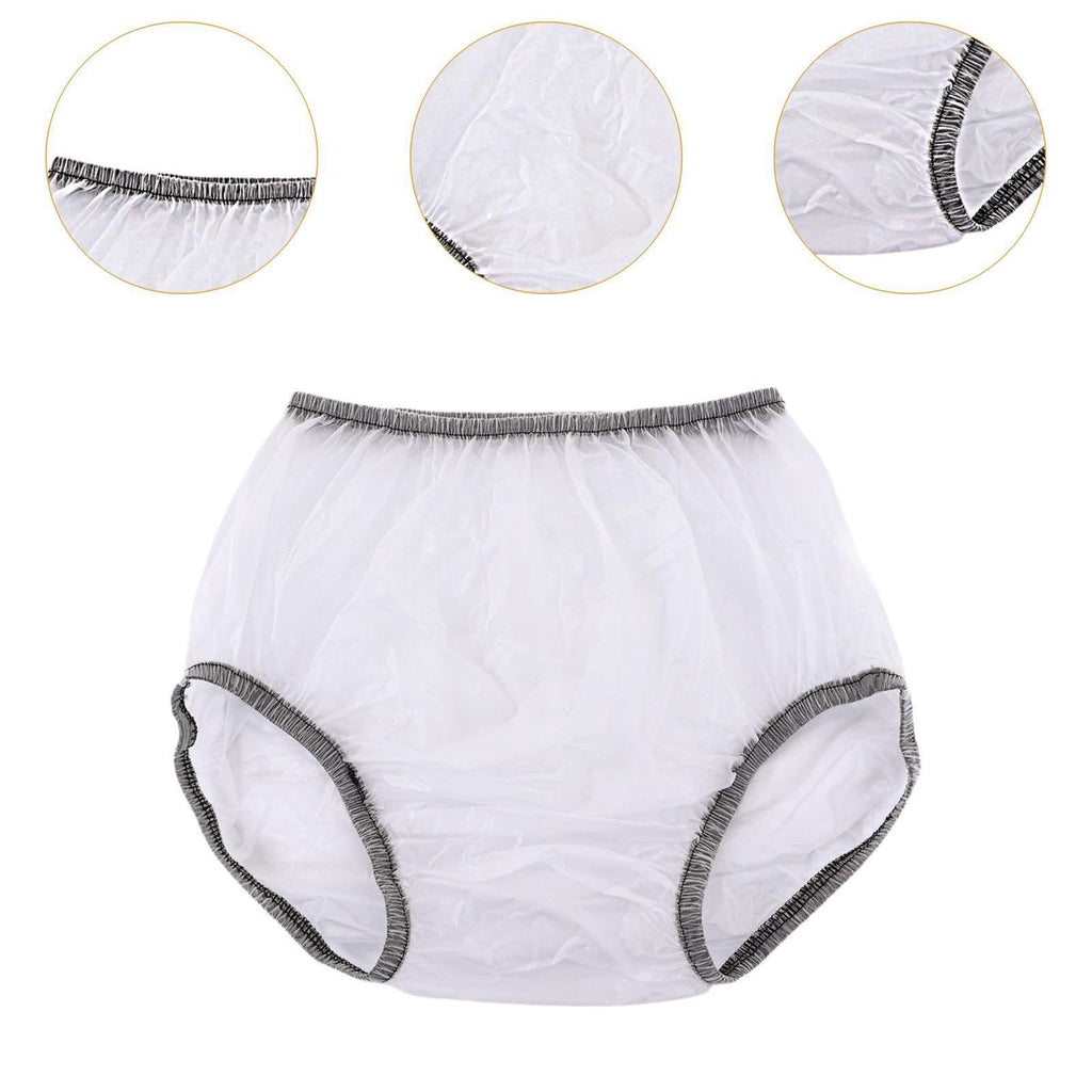 Adult Waterproof Pull-On Incontinence Pants Fits (42-52) - Soft Vinyl Cover Underwear to Wear Over Diapers, Pads or Briefs - Lea