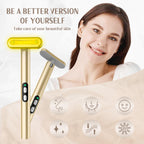 Fxtiaa Red-Light-Therapy-Wand-for-Face, 7 Colors LED Light Therapy Wand Eye Facial Red & Blue Rejuvenation Tool, Face Massager,