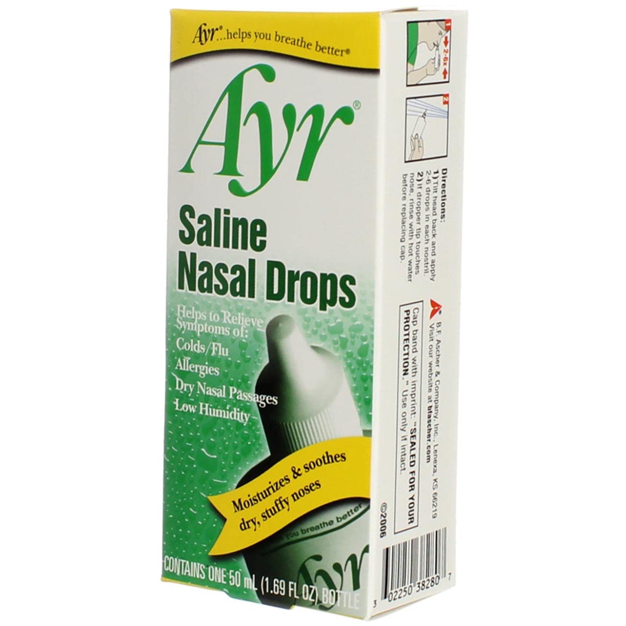 Ayr Saline Nasal Drops - 1.69 oz, Pack of 4