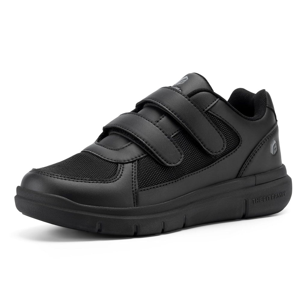 FitVille Diabetic Shoes for Men 10.5 Extra Wide, Breathable, Slip-Resistant, Walking Shoes (Jet Black)