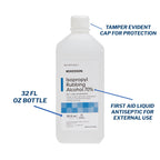 McKesson Isopropyl Rubbing Alcohol 70% [1 Count] USP First Aid Antiseptic, 32 oz