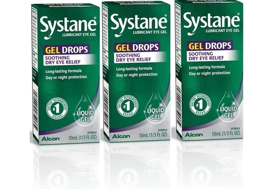 Systane Lubricant Eye Gel Drops 10 ml, 3 Count