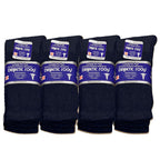 Falari Physicians Approved Diabetic Socks Crew Unisex 3, 6 or 12-Pack (13-15, 12 Pairs Navy)