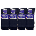 Falari Physicians Approved Diabetic Socks Crew Unisex 3, 6 or 12-Pack (10-13, 12 Pairs Navy)
