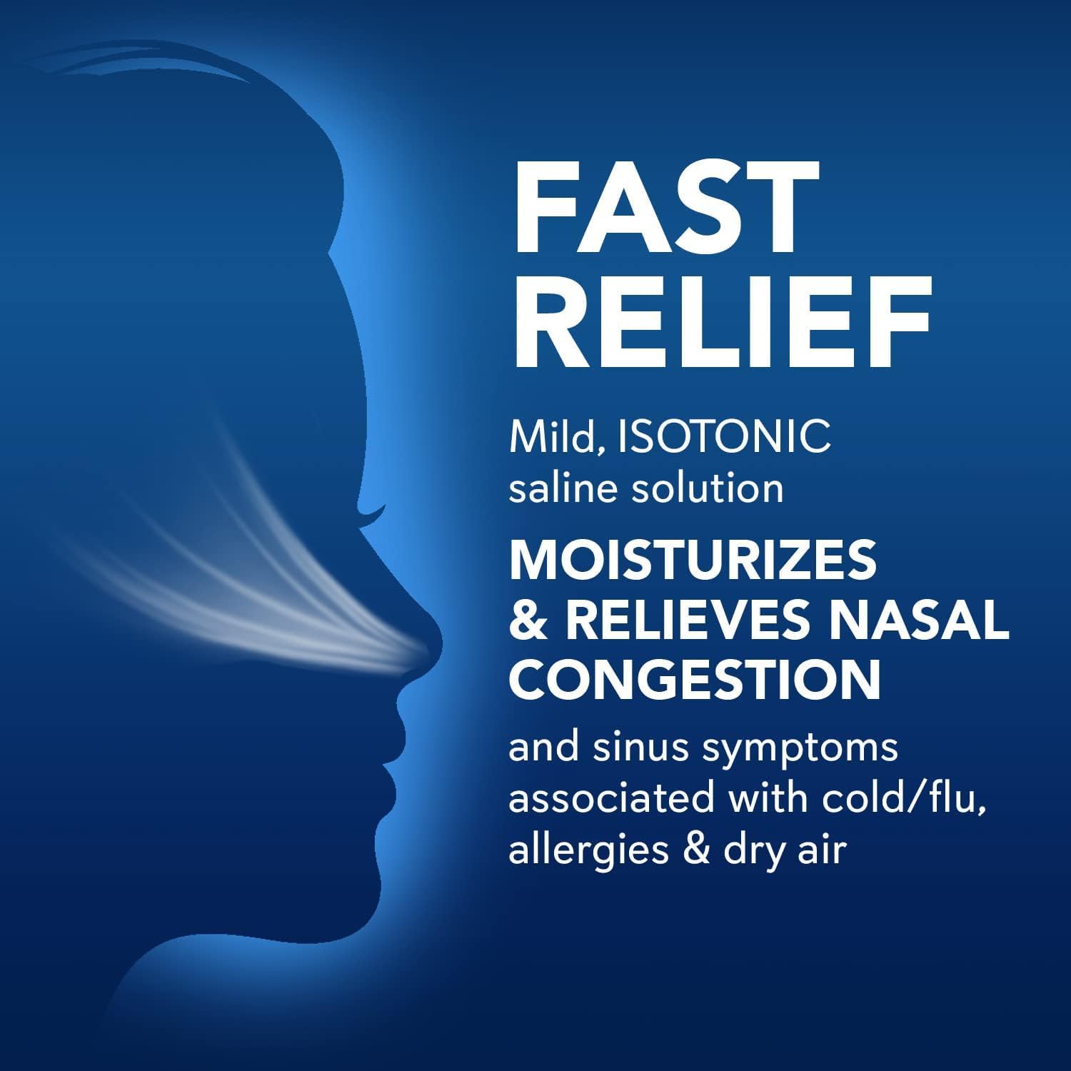 SinuCleanse Daily Care Sterile Saline Nasal Spray, Ultra Fine Mist, Instantly Moisturizes & Relieves Everyday Nasal Congestion D