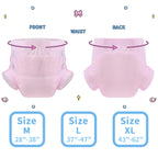 CutiePlusU Disposable Adult Diaper Heavy Absorption Dry Surface Adult Diapers All Night- Pink 10 Pieces