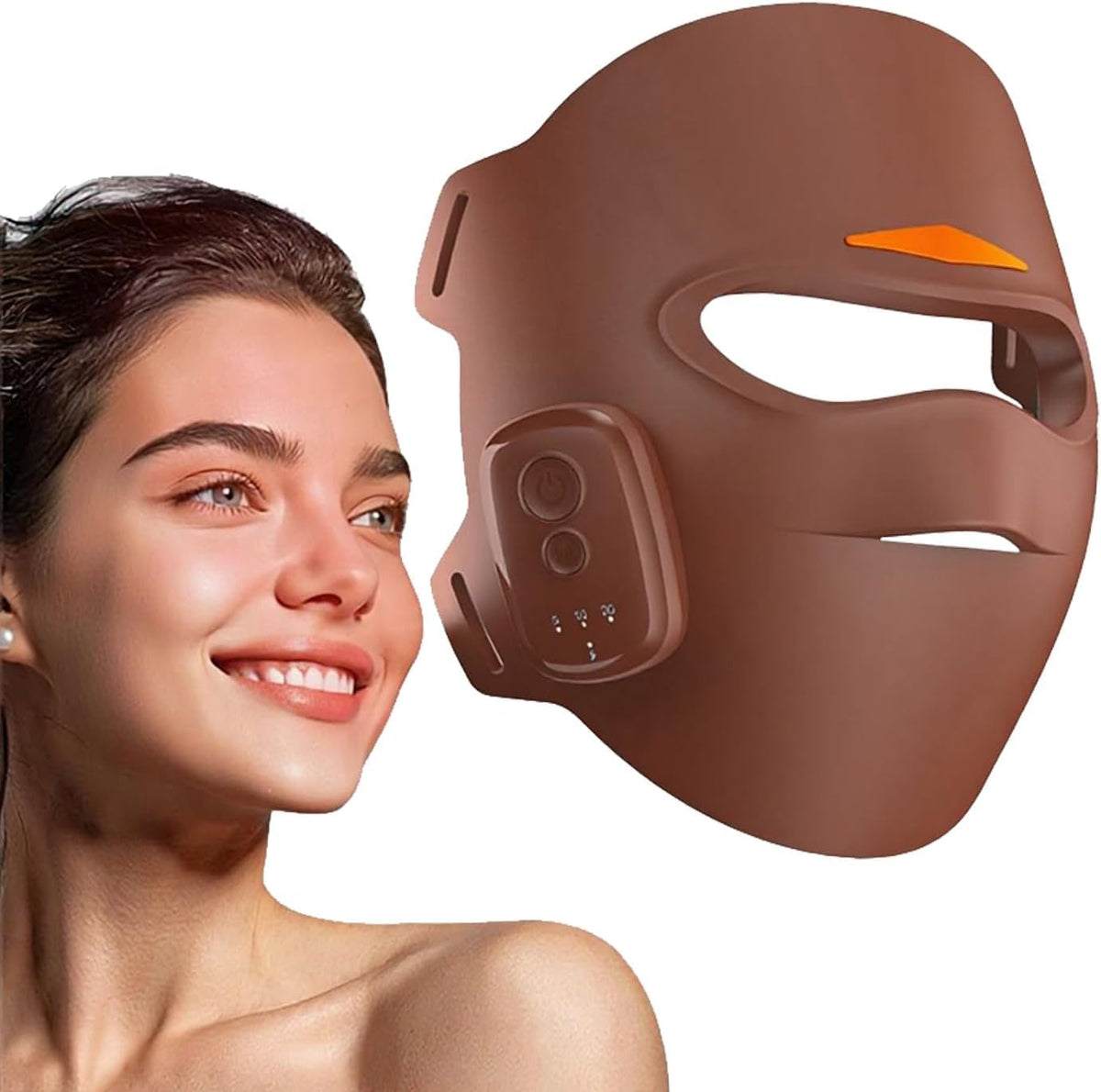 Gharlovin 4D Laser Light Therapy Face Mask, LED Photon Skin Care Treatment, Silicone Full Face Cover, Rechargeable