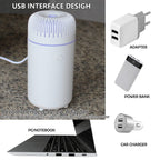 Unee Car Diffuser,USB 100ml Small Humidifier Essential Oil Aroma Diffuser Aromatherapy Diffusers Cool Mist for Car Home Office(W