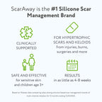 ScarAway Advanced Silicone Scar Sheets, Medical Grade Variety Pack Silicone Strips, Scar Treatment & Prevention for Surgical, Bu