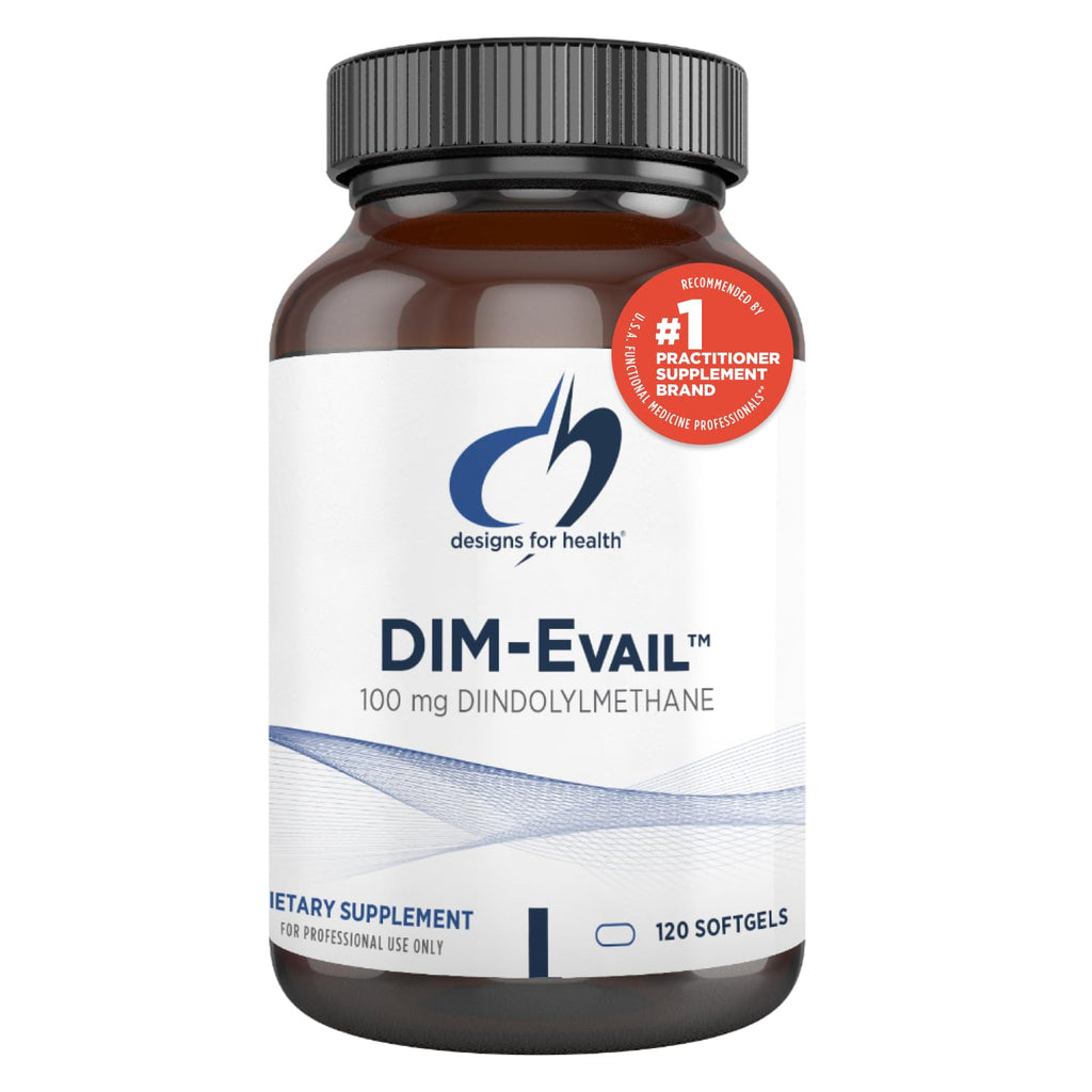 Designs for Health DIM-Evail - 100mg DIM Supplement Enhanced Absorption Diindolylmethane - Supports Healthy Estrogen Metabolism 
