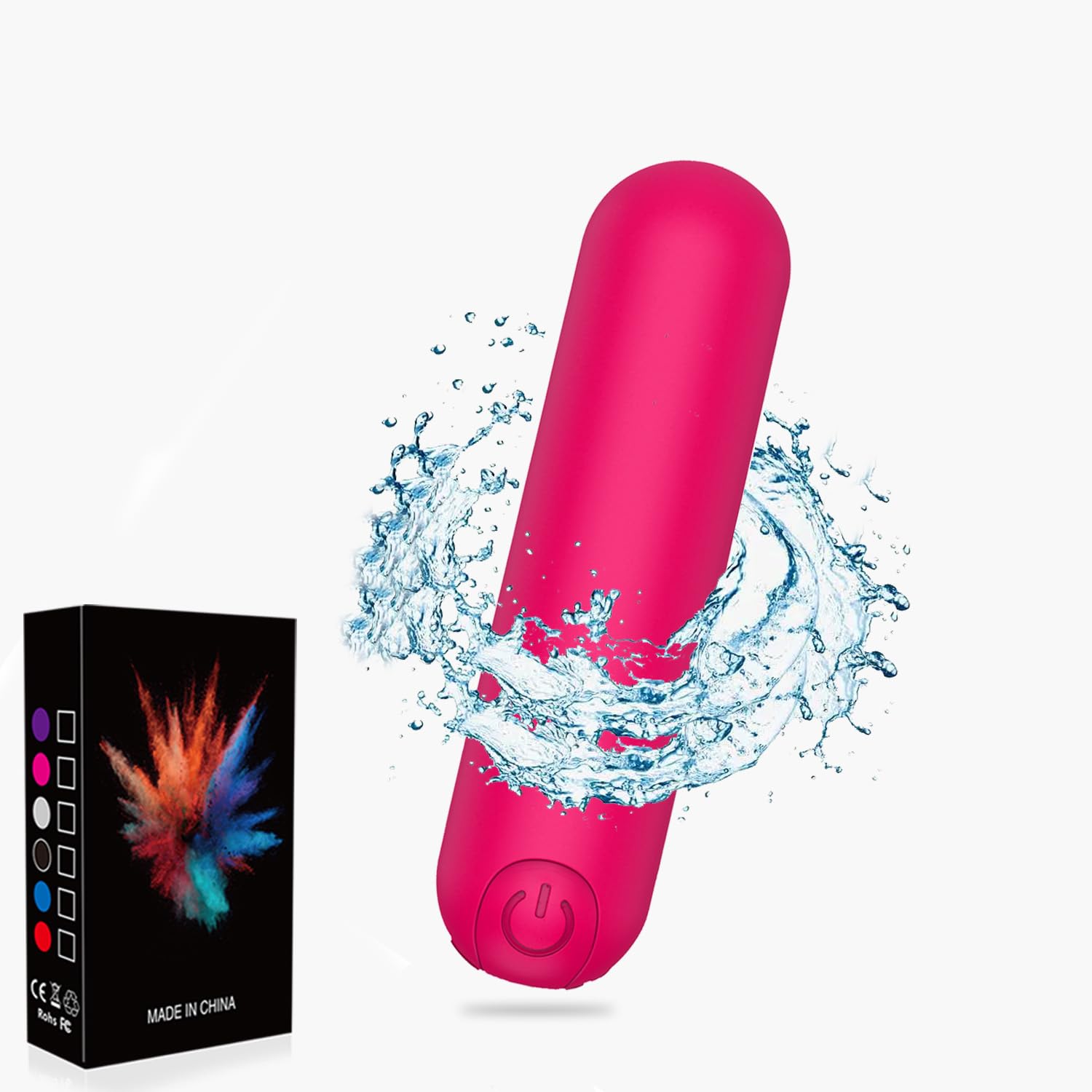 BTHF Personal 10 Modes Handheld Massage Stick Tool Waterproof and Quiet 10 Modes Portable Travel (Rose)