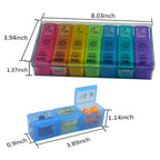 GOGOODA Weekly Pill Organizer 3 Times a Day, Pill Holder Box 7 Day, Daily Pill Organizer Case for Vitamins/Fish Oils/Supplements