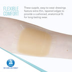 Dynarex DynaDerm Hydrocolloid Dressings, Sterile Moist Bandages Used for All Kinds of Wounds, 4'' x 4'', Thin & Latex-Free, Peel