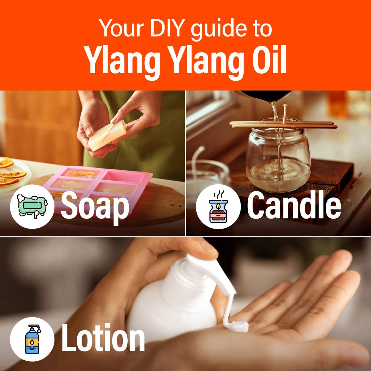 Hana Ylang-Ylang Essential Oil - 100% Pure and Natural Ylang Ylang Essential Oil for Hair, Diffuser, Skin and Aromatherapy (1 F