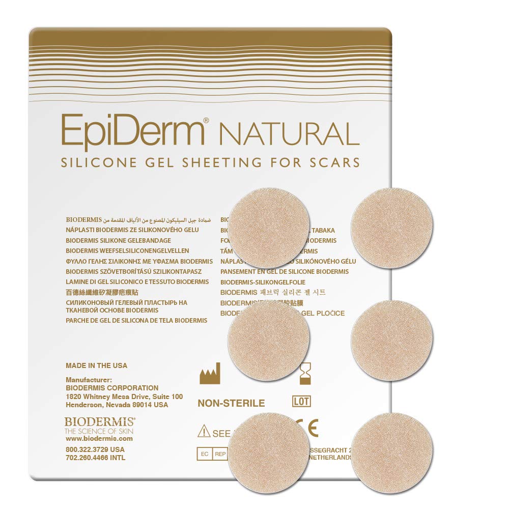 Epi-Derm Epi-Tabs (6) (Fabric Circles) Silicone Scar Sheets from Biodermis