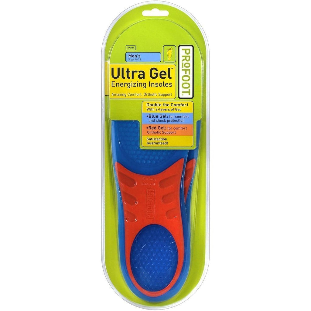 ProFoot Ultra Gel Insoles Mens 8-13 1 Pair ( Pack of 2)