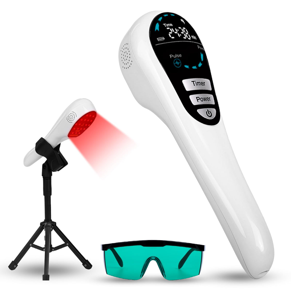 Otichannel Cold Laser Therapy Device for Humans & Pets, Red Light Therapy Device, Dual Wavelength 4808nm + 14650nm, Handheld