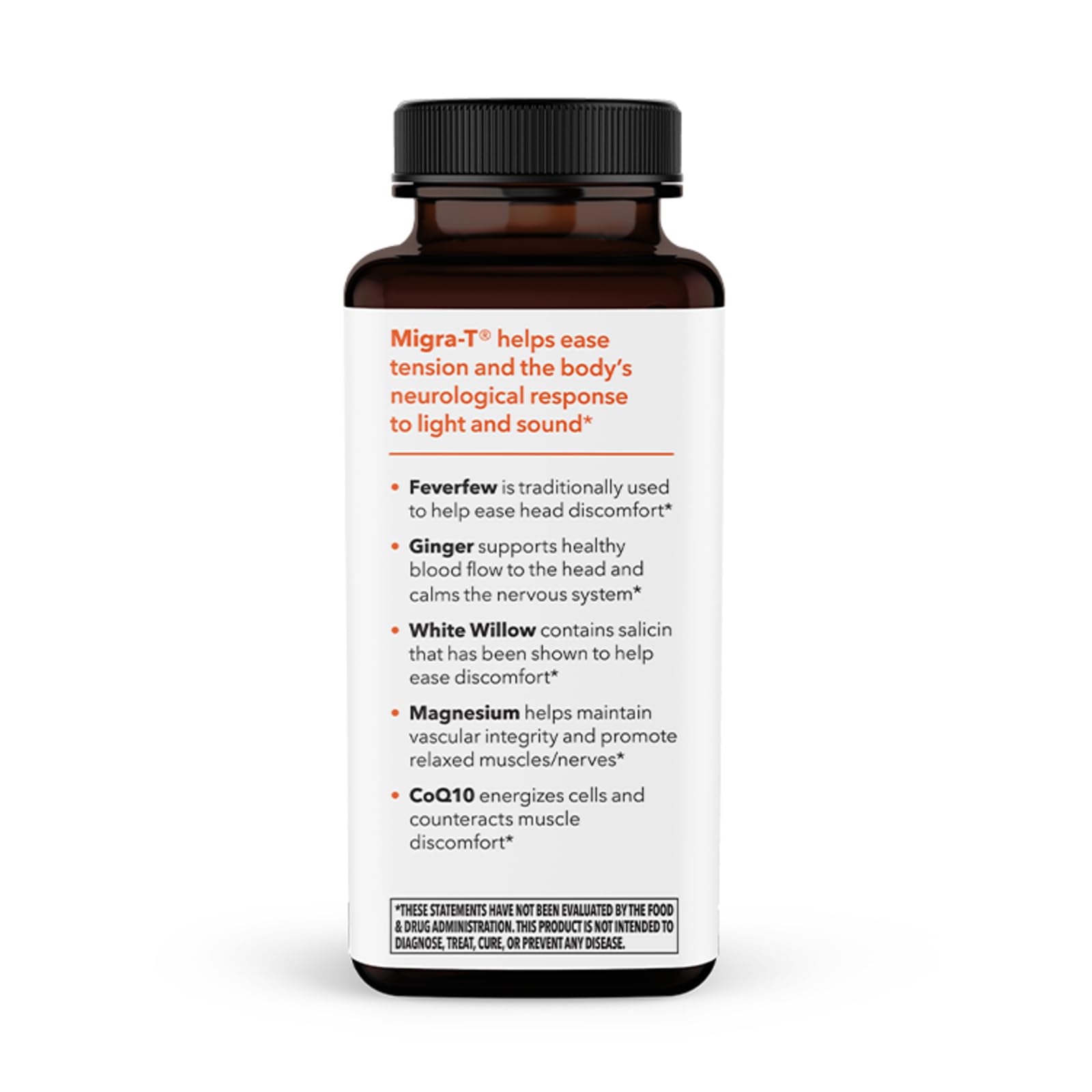 Migra-T - Migraine Prevention & Relief Supplement - Support for Severe Headaches - Reduces Light Sound & Odor Sensitivity - Feve