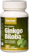 JARROW FORMULAS Ginko Biloba 60 MG, 60 CT