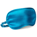 Breathable Silk Sleep Mask Blindfold, Elastic Blackout Eye Cover Headband for Sleeping Nap Travel Time, Peacock Blue, 1 Pack