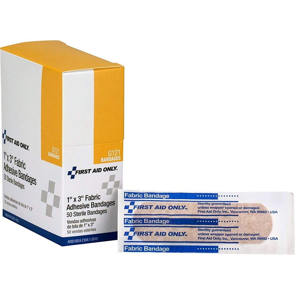 FABRIC BANDAGE 1X3BX50 by FIRST AID ONLY MfrPartNo G-121