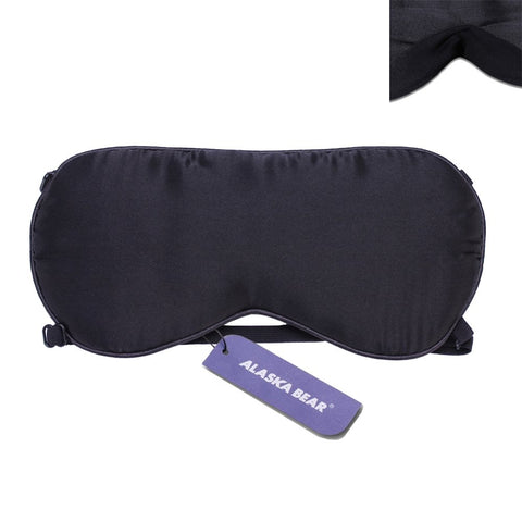 ALASKA BEAR Sleep Mask 2 Straps, Mulberry Silk, Twin Thin Elastic Bands Stay Put All Night, Super-Smooth Slim Eye Mask Two Adjus