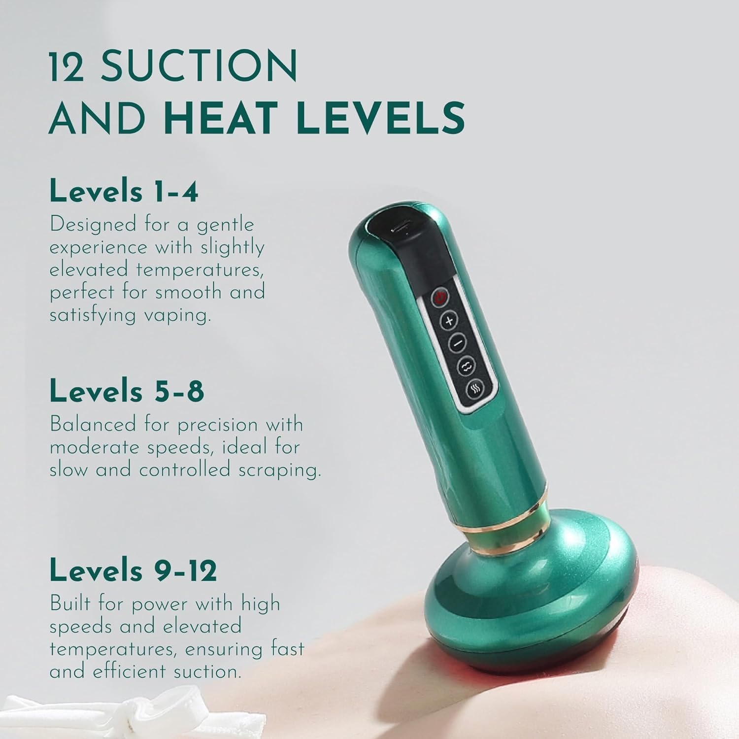Uojojop Intelligent Handheld Massage Tool for Anti - Cellulite, Electric Cupping Device with 12 Suction Modes. This Fat Remover