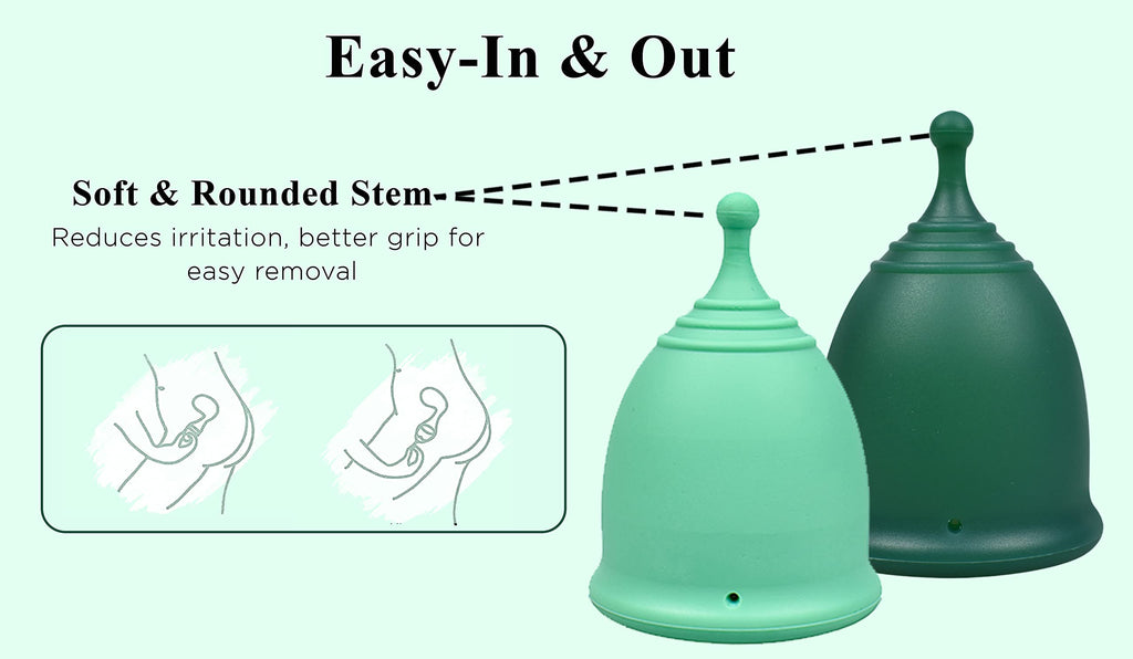 SHORDY Reusable Menstrual Cup (Small) Set of 2 with Mini Box, 100% Soft Silicone, Coupe Menstruelle, Safe Period Cup, Light Flow