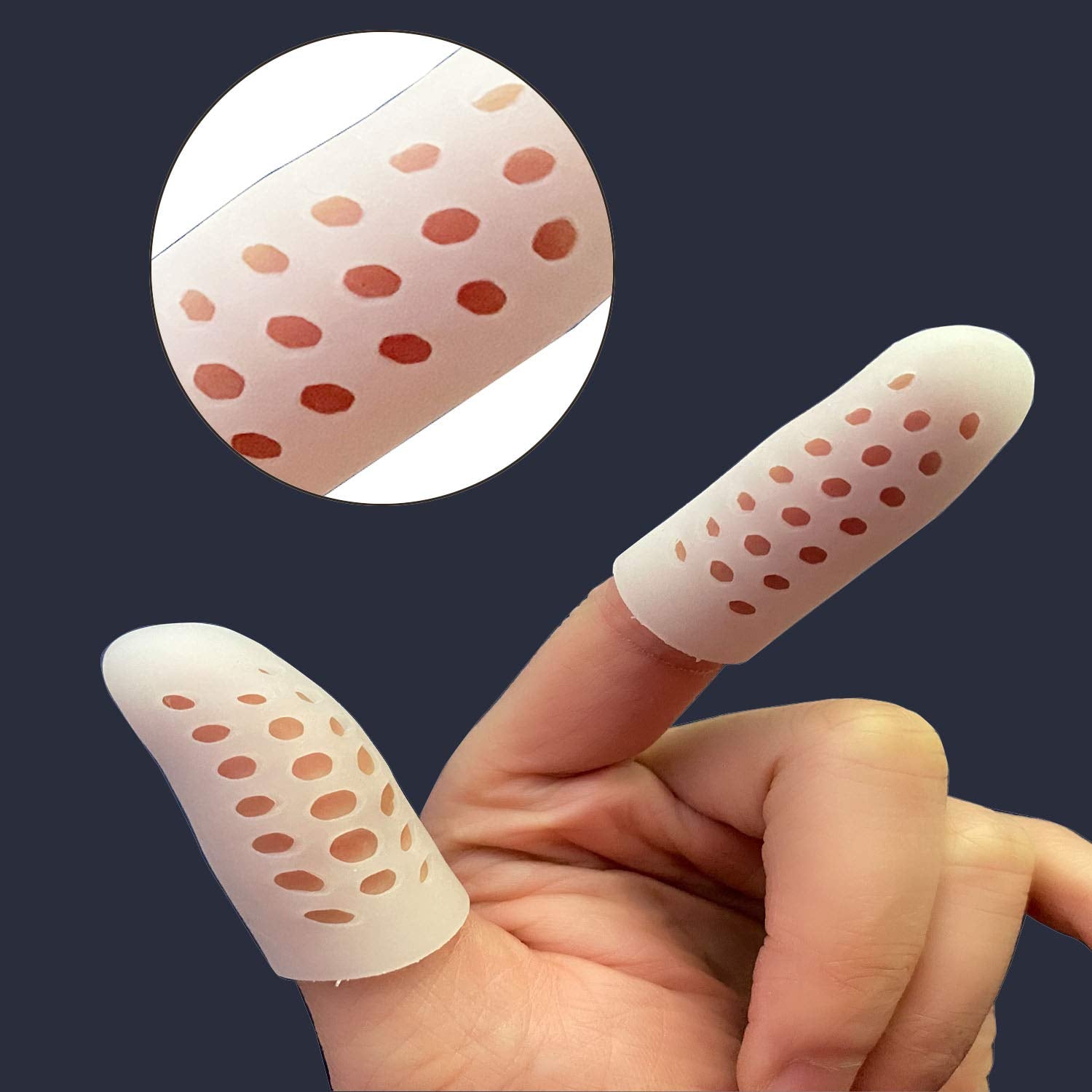 Gel Toe Cap, 10 Pcs Breathable Toe Protector Toe Cover Sleeves with Holes, Provides Relief from Corns, Blisters, Hammer Toes, Re