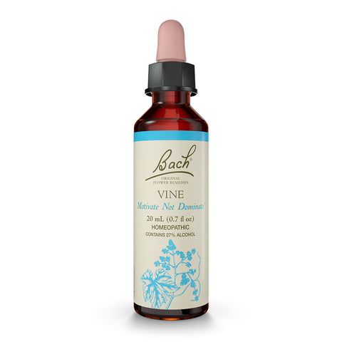 Bach Original Flower Remedies, Vine for Motivation, Natural Homeopathic Flower Essence, Holiday Gift for Him or Her, Vegan, 20mL