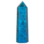 Runyangshi Blue Apatite Natural Crystal Healing Wands, 2.8-3.1 (7-8cm) Single Point Healing Crystal Wand 6 Faceted Reiki Chakra 