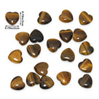 Nvzi Tumbled Polished Natural Tigers Eye Crystal Heart Stones, Crystals and Healing Stones Quartz Bulk for Wicca, Reiki, Healing