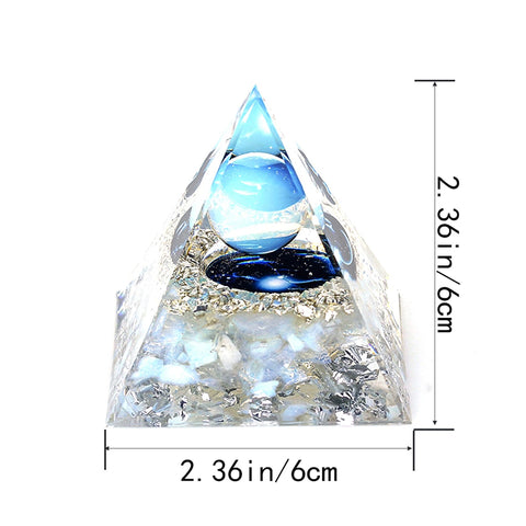 SEVNPRIME Handmade Constellation Crystal Pyramid Unique Positive Energy Orgonite Pyramid Decoration Capricornus Opal Crystal Pyr