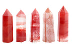 YWG Stone Synthesis Cherry Quartz Crystal Point Scepter Large 3 Inch Wand Carved Healing Reiki 6 Sided Prism Style