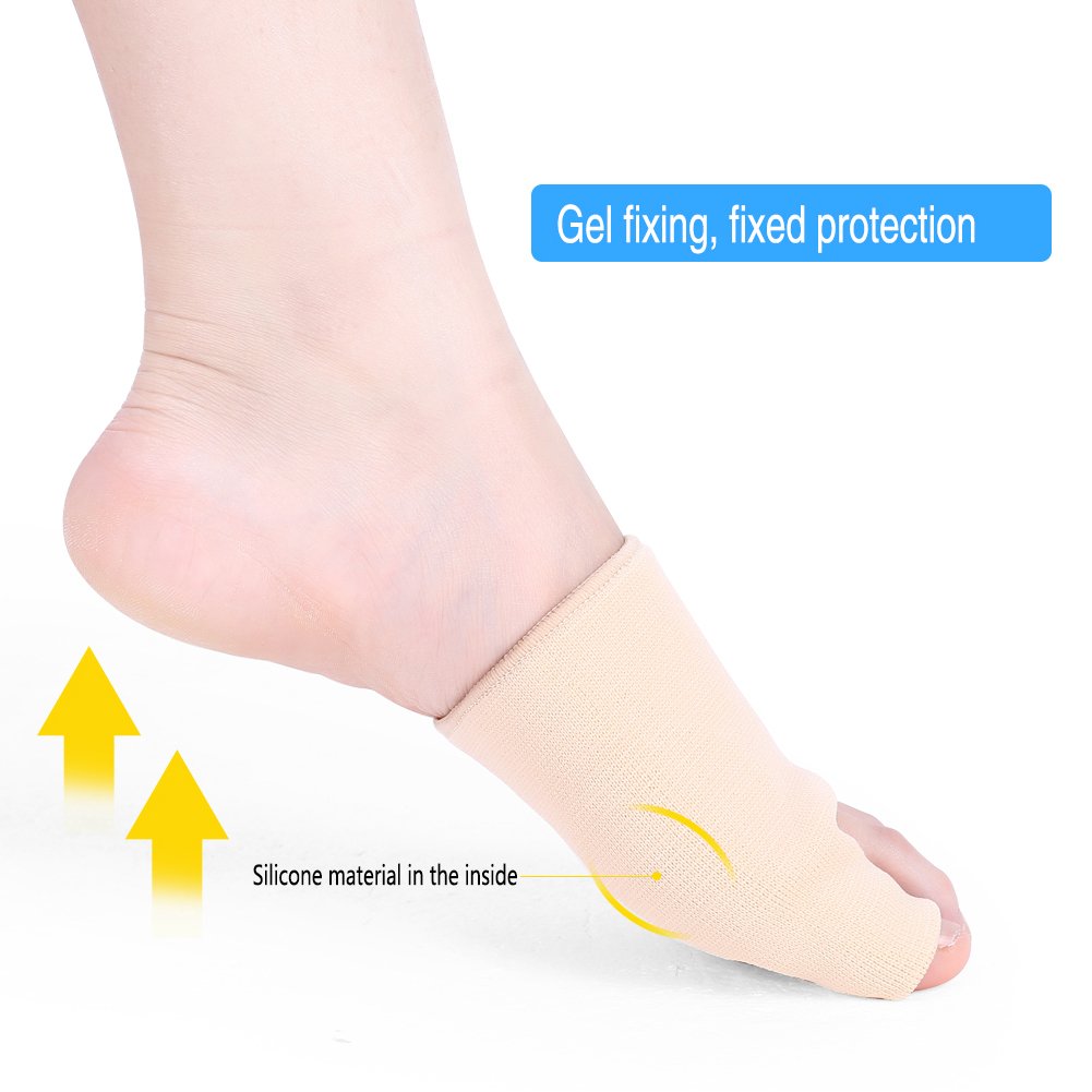ZJchao Tailor Bunion Corrector, 2 Pair Orthopedic Bunion Splint Hallux Valgus Correctors Separator Half Socks Bunion Sleeves Toe