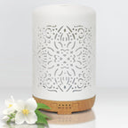 Earnest Living Essential Oil Diffuser White Ceramic Diffuser 250 ml Timers Night Lights and Auto Off Function Home Office Humidi