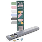 Pillar - 7 Day Pill Box Organizer | BPA-Free Wheat Straw Pill Organizer | Beautiful Tablet Organizer for Travel and Home (Cool G