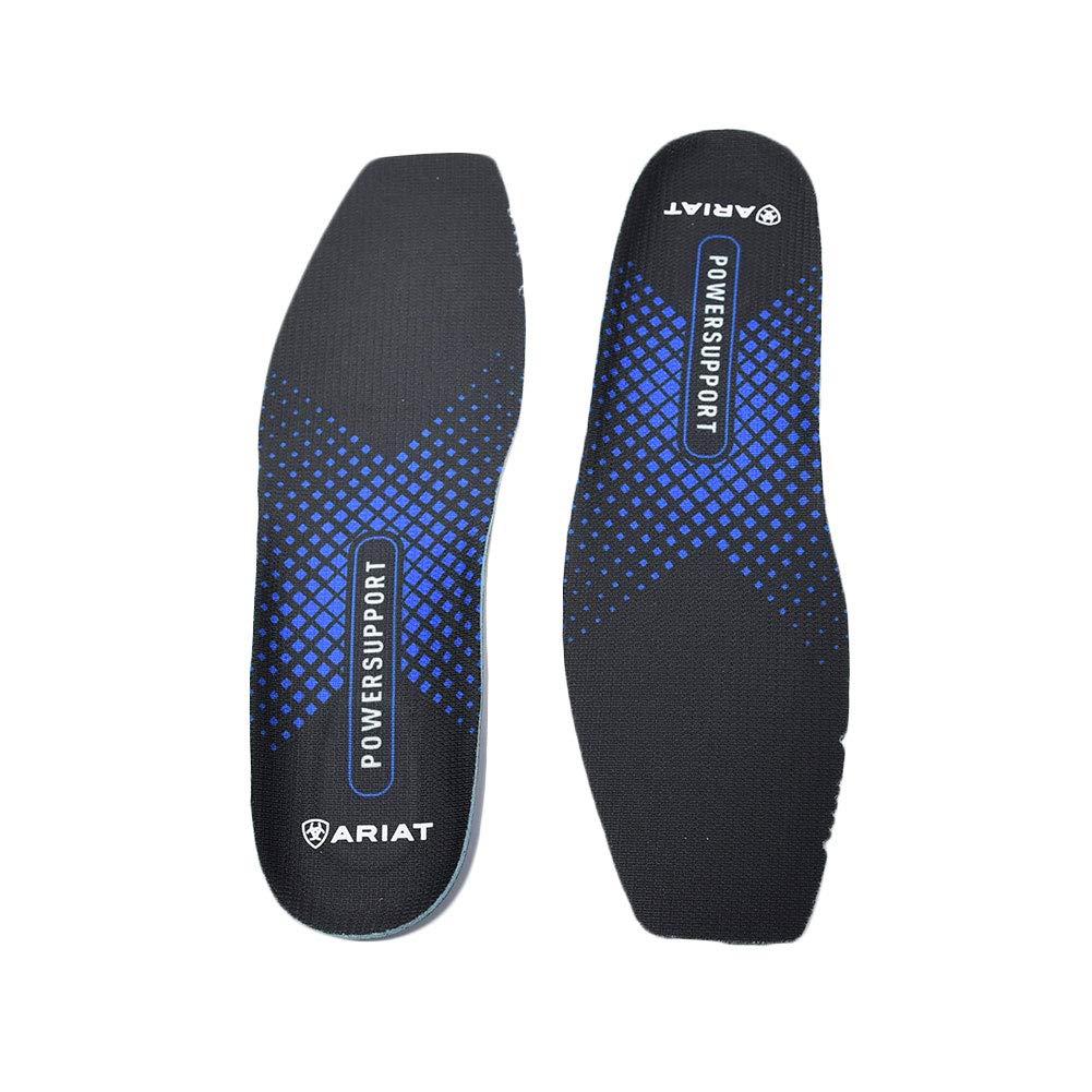ARIAT Mens Power Support Insole Square Toe, Blue, 8.5