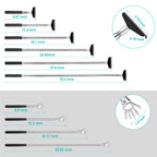 Oversized Back Scratcher Gift Set, 2 Pack, Upgraded Metal Stainless Steel Telescoping Back Scratcher Tool with Canvas Carrying B