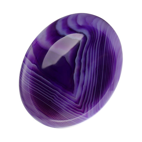 Artistone Crystal Worry Stones for Anxiety Carved Pocket Purple Agate Oval Energy Meditation Healing Thumb Stone for Women Kids 