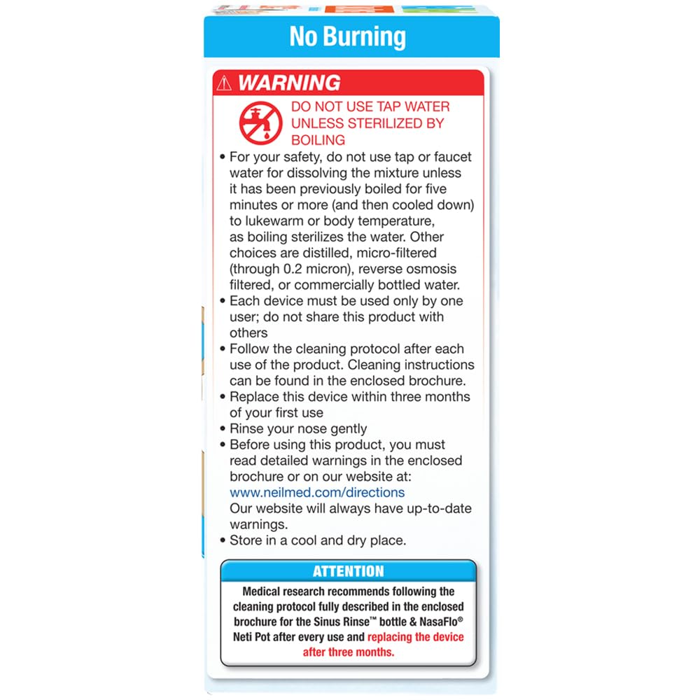 Sinus Rinse Pediatric Premixed Packets 120ct (Pack of 2)- Soothing, No Burning or Stinging Large Volume & Low Pressure System Sa