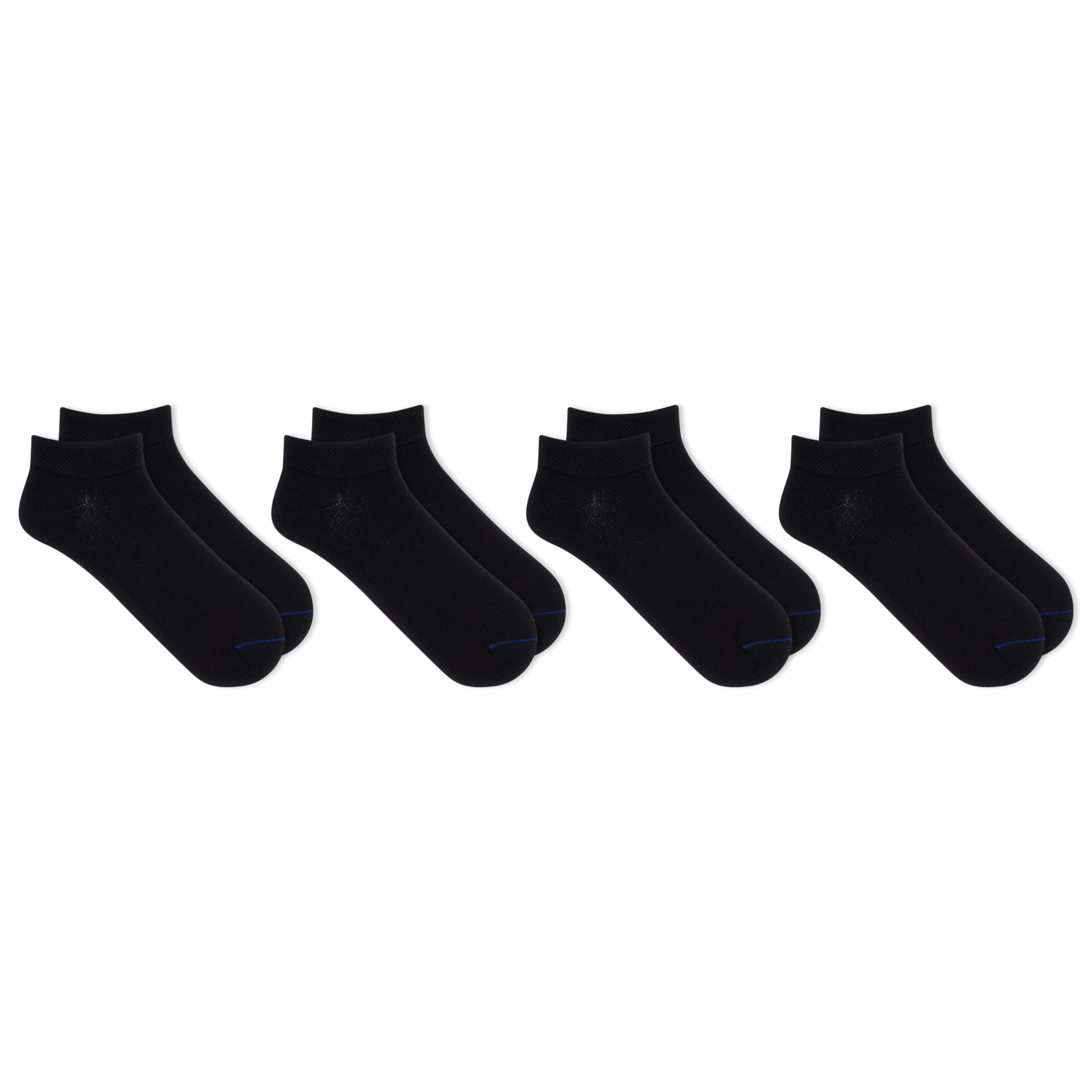 Dr. Scholl's womens Diabetes & Circulatory (4pk) Casual Sock, Black, One Size US