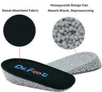 Dr. Foots Height Increase Insoles, Heel Cushion Inserts, Heel Lift Inserts for Leg Length Discrepancies (1.4 Height, Black)