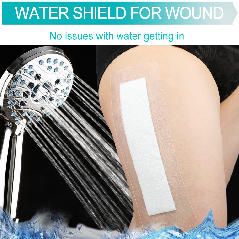 Waterproof Incision Bandages for Large Wounds Knee Hip Replacement Adheisve Island Dressing Bandaid Tape Post Surgical Shower Pr