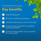 Rising Health - Nicotine Polacrilex Coated Gum 4mg (Nicotine), Coated Mint Flavor, Stop Smoking Aid; Quit Smoking with Nicotine