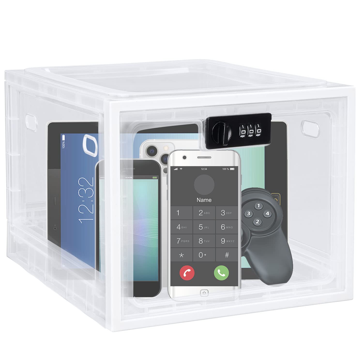 Lalifebuss Medicine Lock Box, Medication Lockable Container for Refrigerator Food Safe Locking Box Tablet Phone Locked Box for K
