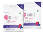 Lolleez Organic Lollipops for Sore Throat Relief - Perfect for Soothing A Sore Throat While Tasting Great - Mixed Berry with Eld