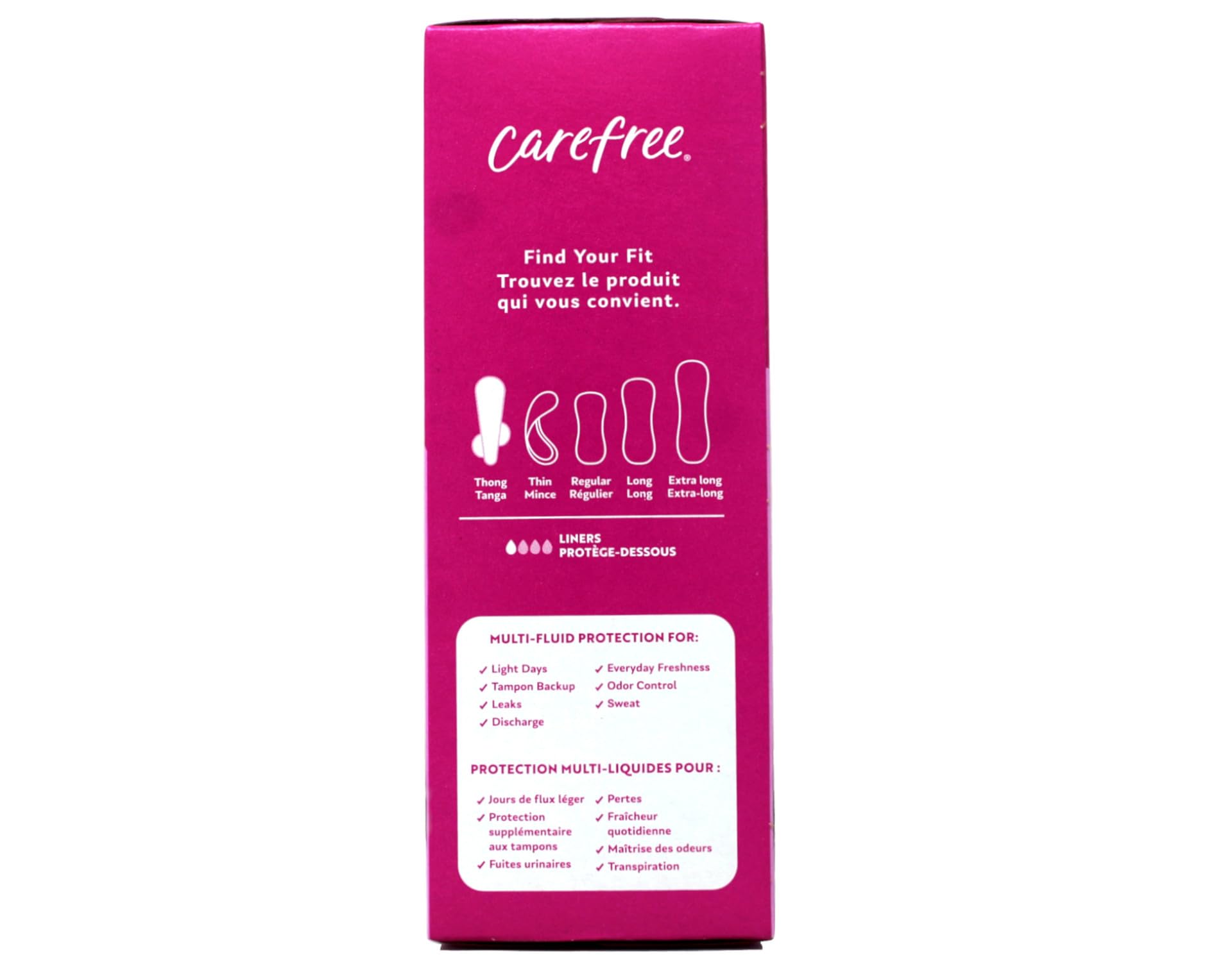Carefree Thong Pantiliner Unscented 49 Liners Per Box