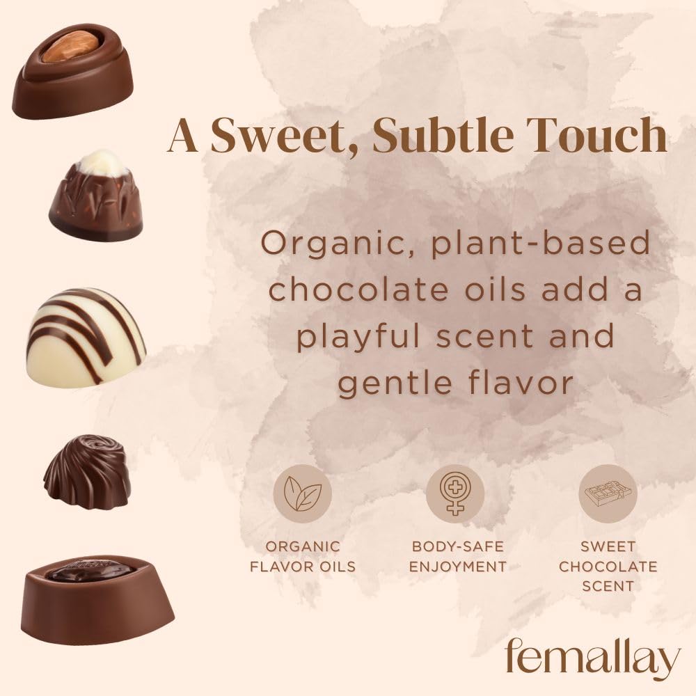 Femallay Organic Vaginal Melts - Chocolate 2 Pack - 100% Natural Relief for Dryness, Odor & Daily Feminine Discomfort - 14 Count